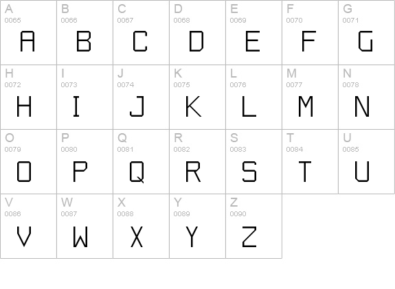 Sebastian Gothic NBP uppercase A-Z preview