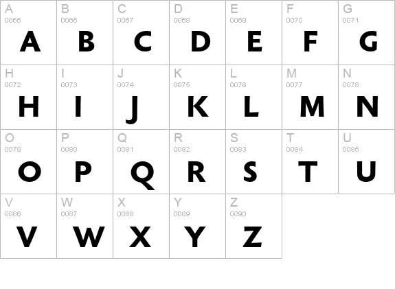 Sebastian Medium Pro Bold uppercase A-Z preview
