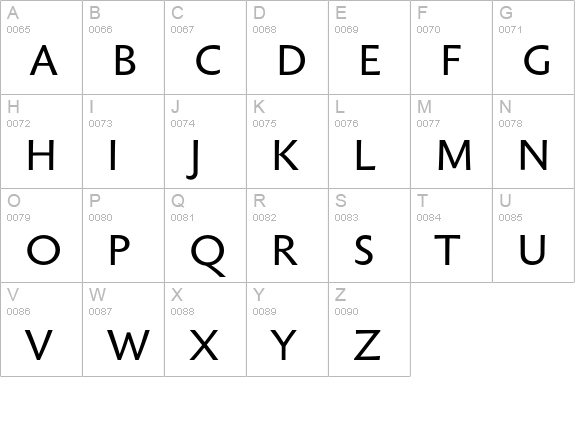 Sebastian Text Pro uppercase A-Z preview