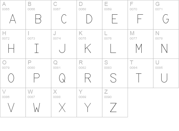 Secret Code uppercase A-Z preview