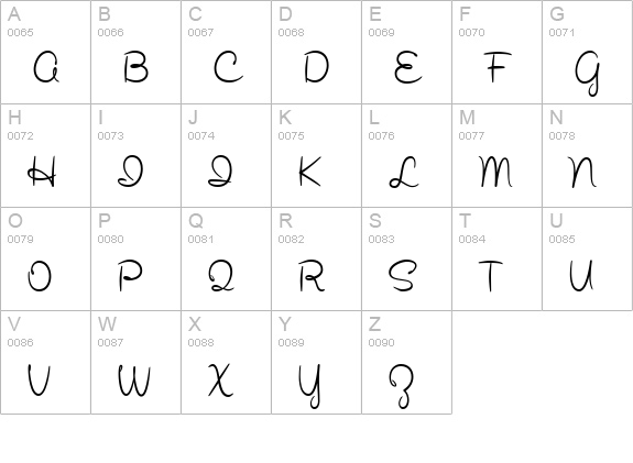 Secret Recipe uppercase A-Z preview