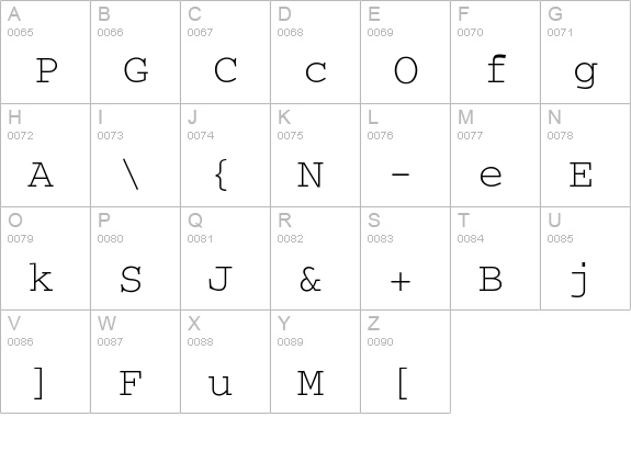 SecretCode uppercase A-Z preview