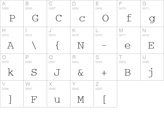 SecretCode Medium uppercase A-Z preview