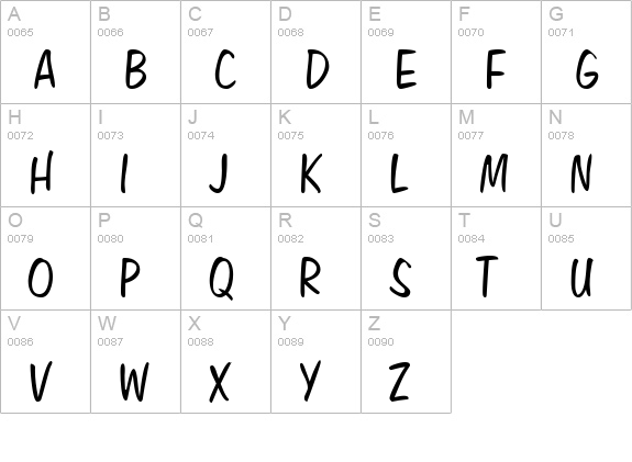 Secrets uppercase A-Z preview