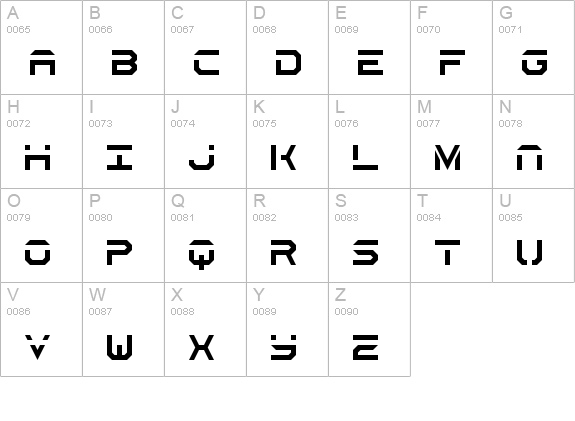 Secrets Stencil Regular uppercase A-Z preview