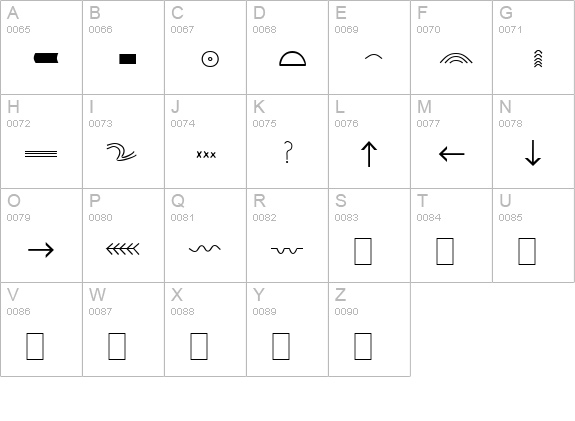 SedimentaryFont uppercase A-Z preview