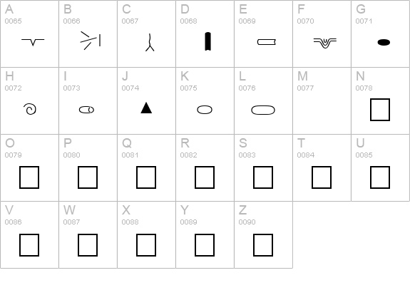 SedimFon uppercase A-Z preview