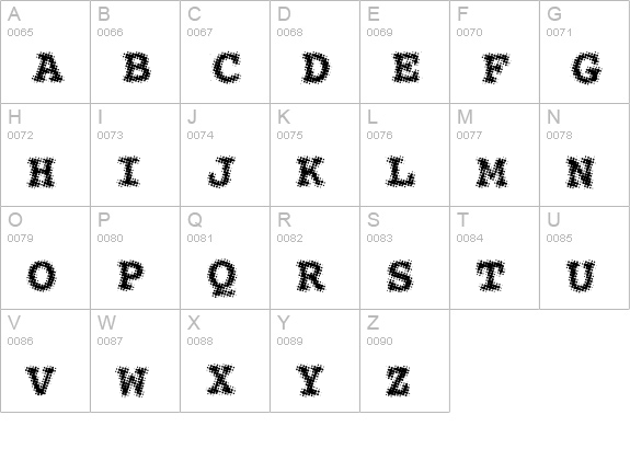 SeeYourPoint uppercase A-Z preview