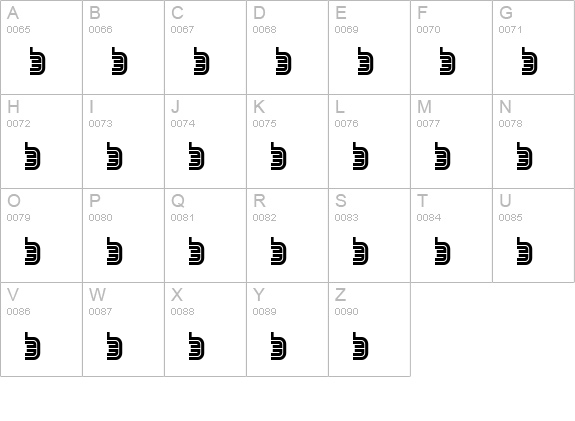 SEGA LOGO FONT uppercase A-Z preview