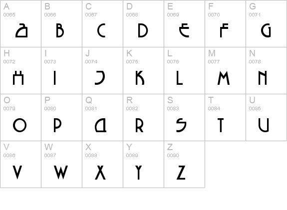 Seized Future uppercase A-Z preview