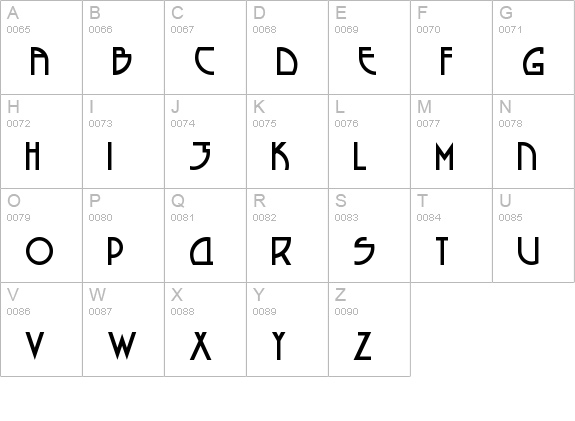 Seized Future A uppercase A-Z preview
