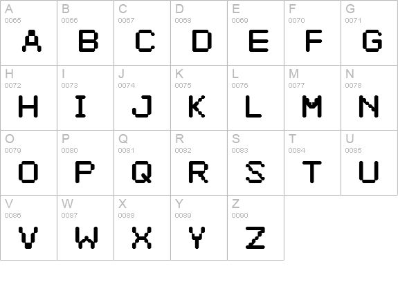 Selector uppercase A-Z preview