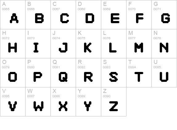 Selector Bold uppercase A-Z preview