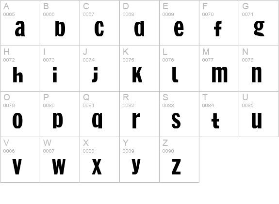 SelfCensorShit-Regular uppercase A-Z preview