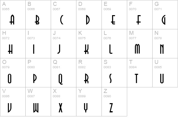 SelznickNormal uppercase A-Z preview