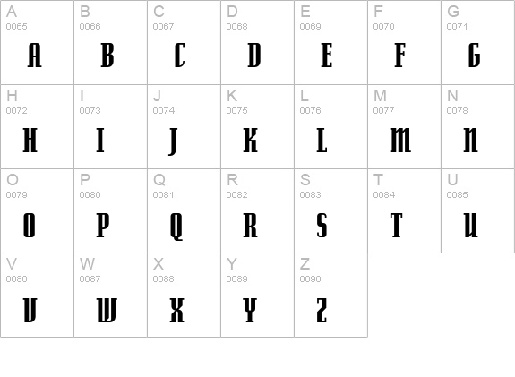 SenatorUltra uppercase A-Z preview