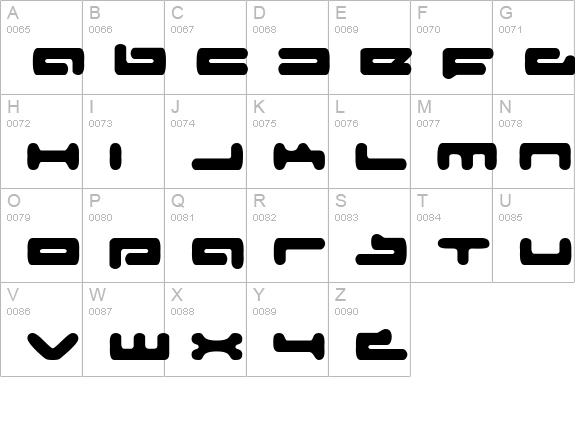 Senior Service uppercase A-Z preview