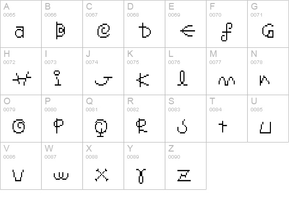 Senor Saturno uppercase A-Z preview