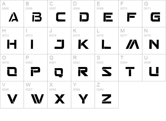 Seperated uppercase A-Z preview