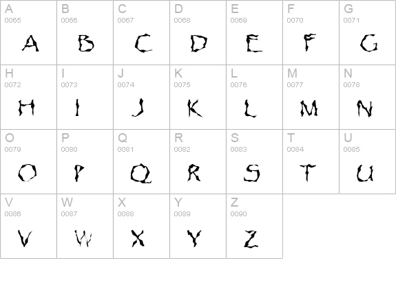 Sequester uppercase A-Z preview
