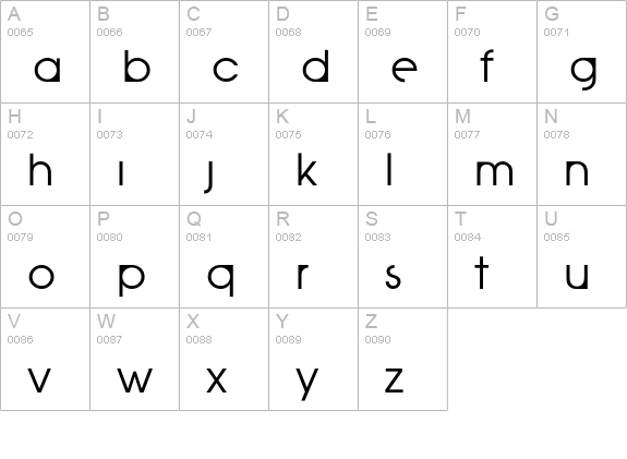 SeraphicOrganism uppercase A-Z preview