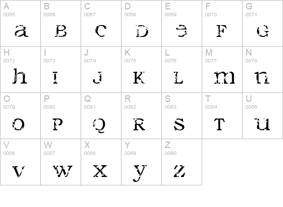 Seraphim uppercase A-Z preview