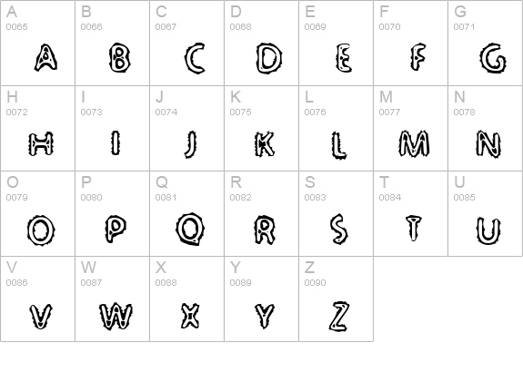 serated uppercase A-Z preview