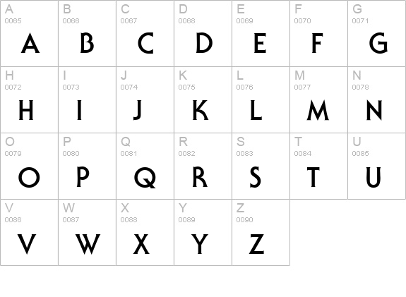 SerenadeTwo-Bold uppercase A-Z preview