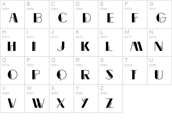 Serfin uppercase A-Z preview