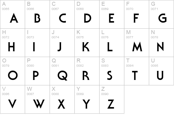 Serif Bold uppercase A-Z preview