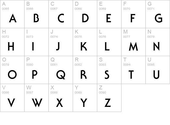 Serif Gothic Bold uppercase A-Z preview