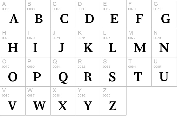 Serif6 Beta Bold uppercase A-Z preview