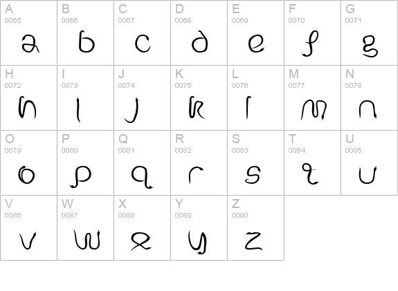 Serpent Regular uppercase A-Z preview