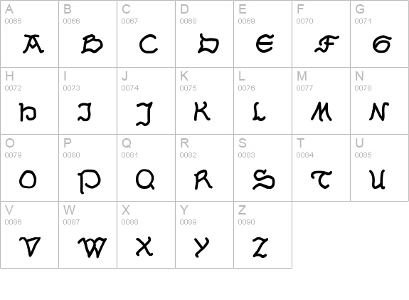 Serpentina uppercase A-Z preview