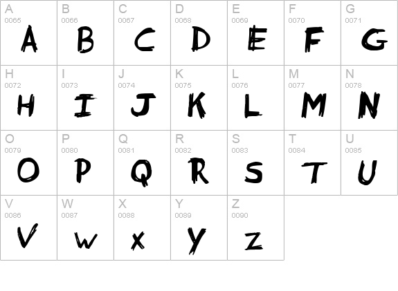Serpico uppercase A-Z preview
