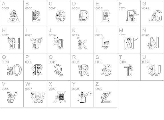 Sesame Street uppercase A-Z preview