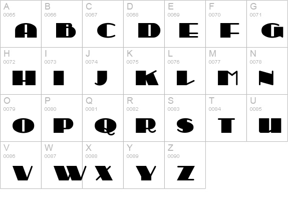 Sesquipedalian uppercase A-Z preview