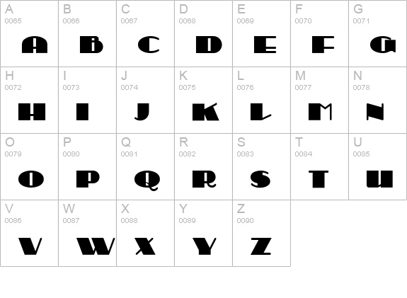 Sesquipedalian NF uppercase A-Z preview