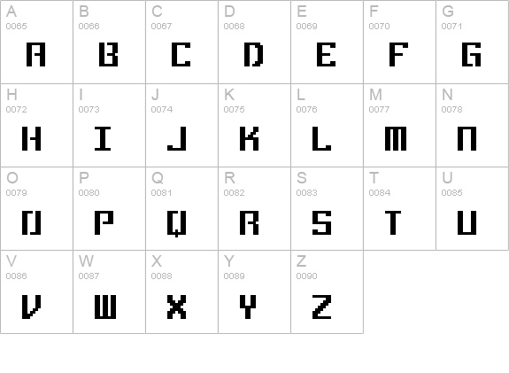 Setback TT -BRK- uppercase A-Z preview