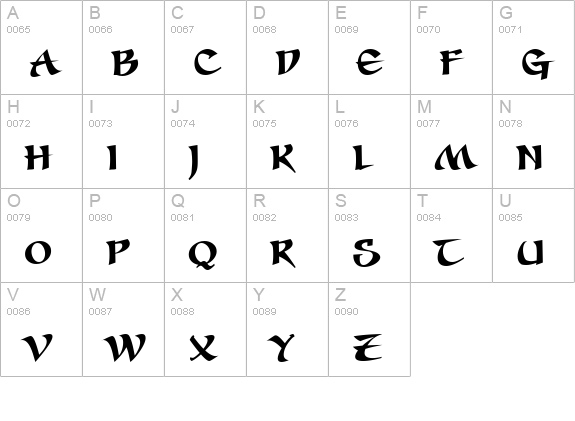 Seven Swordsmen BB uppercase A-Z preview