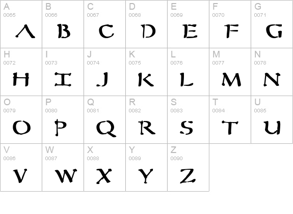 Sever Bold uppercase A-Z preview