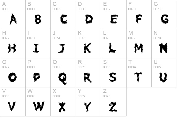 Sewer Sys uppercase A-Z preview
