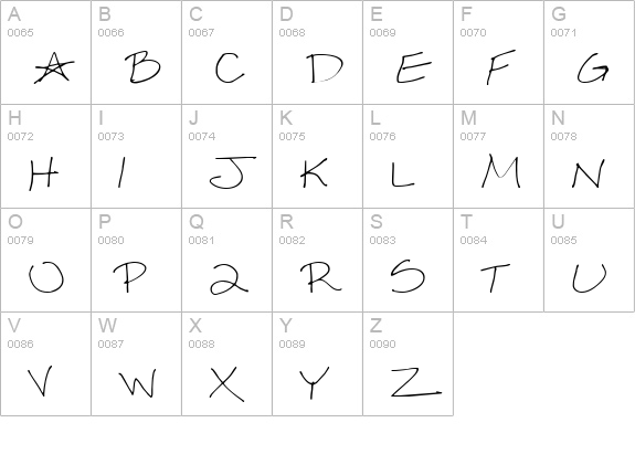Sexy Sara uppercase A-Z preview