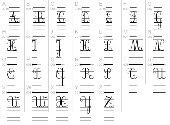 SeyesBDE uppercase A-Z preview