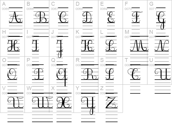 SeyesNDL uppercase A-Z preview