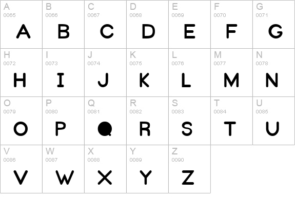 Sezame Caps uppercase A-Z preview