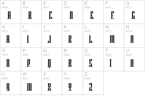 SF Americana Dreams Upright uppercase A-Z preview
