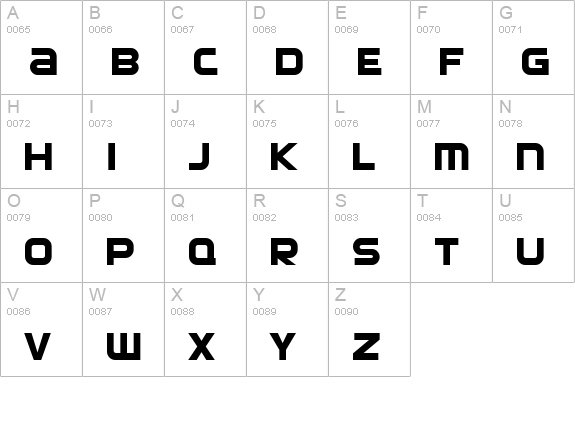 SF Automaton uppercase A-Z preview