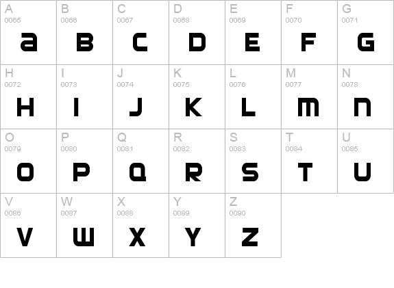 SF Automaton Condensed uppercase A-Z preview