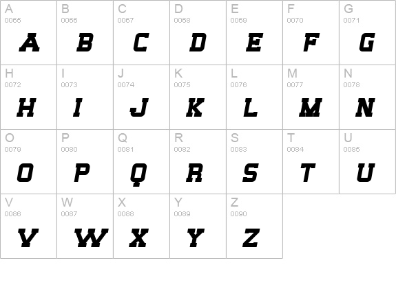 SF Big Whiskey Bold uppercase A-Z preview